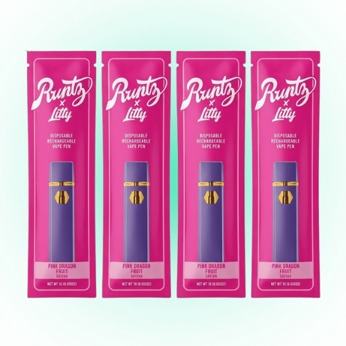 Runtz x Litty 1ML Empty Vape Cart | Premium Refillable & Rechargeable Cartridge | Multiple Flavors