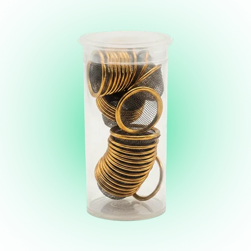 20mm Conical Pipe Filter Gauze (30pcs) – Packed in 13 Dram Storage Container
