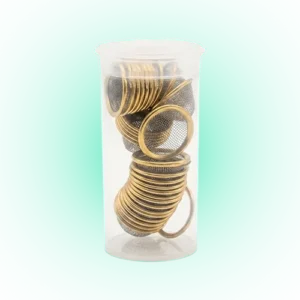 20mm Conical Pipe Filter Gauze (30pcs) – Packed in 13 Dram Storage Container