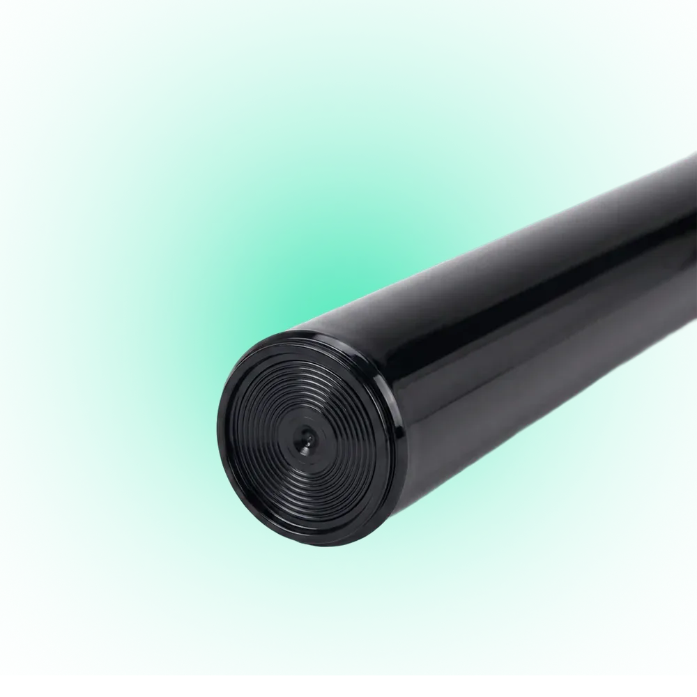 Black 116mm Pop Top Tube – 500 Pcs | Slim PP Plastic Flip-Top Storage Container, 116mm x 18.6mm