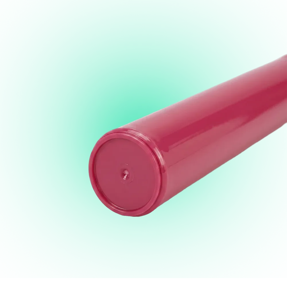 Solid Pink 116mm Pop Top Tube – 500 Pcs | Slim PP Plastic Flip-Top Storage Container, 116mm x 18.6mm