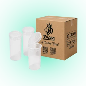 19 Dram Clear Pop Top Containers – 225 Pack | Transparent PP Plastic | 7 x 3.8 cm