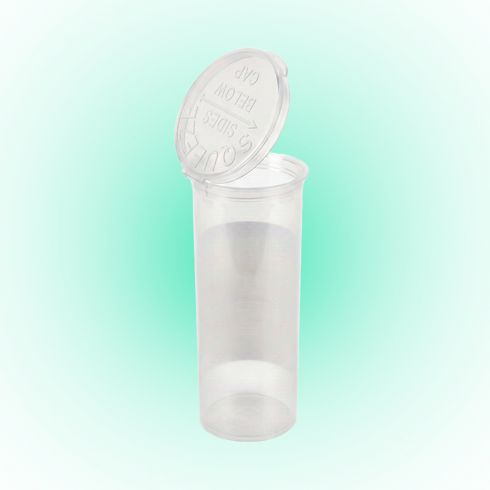 Clear 60 Dram Pop Top Containers – 75 Pack | PP Plastic | 13.5 x 4.5 cm