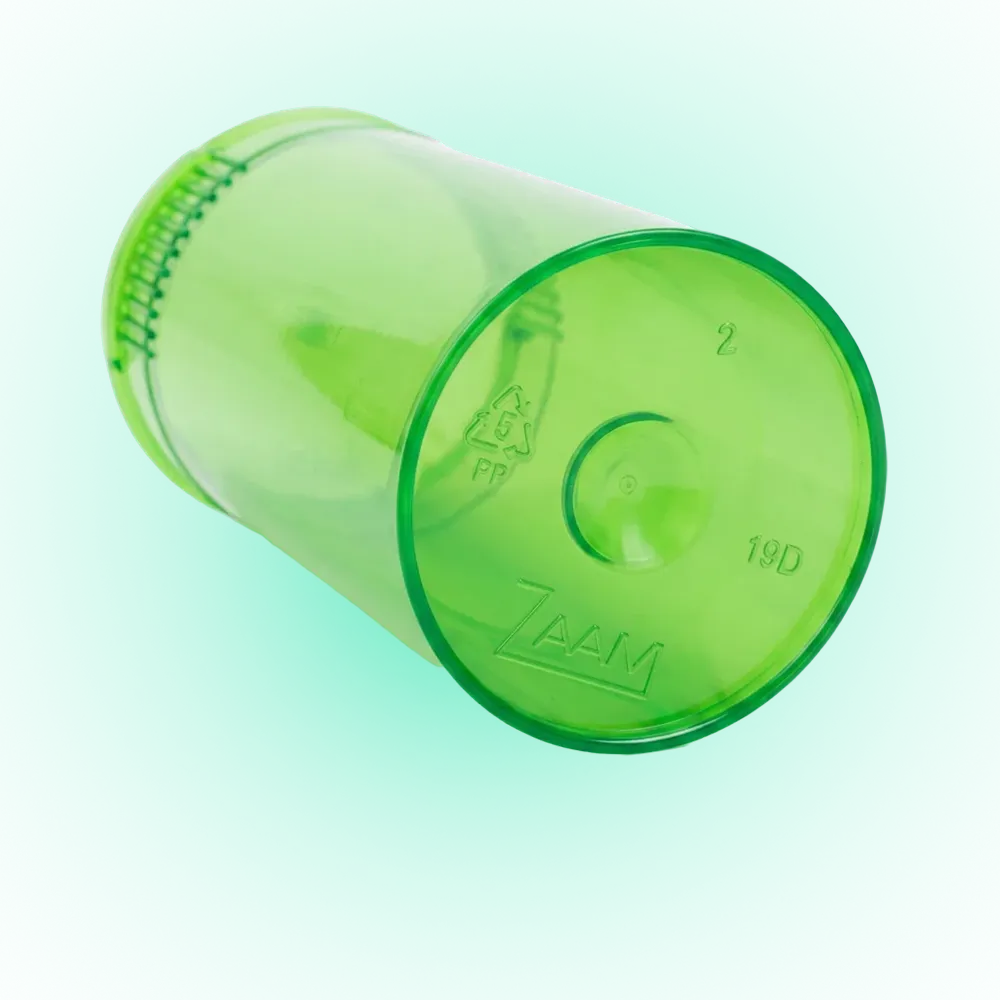 19 Dram Transparent Green Pop Top Containers – 225 Pack | PP Plastic | 7 x 3.8 cm