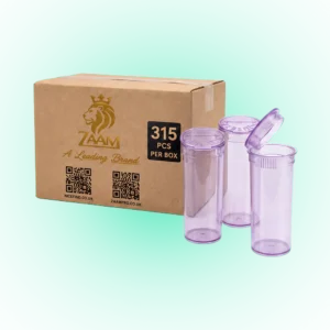 13 Dram Transparent Purple Pop Top Containers – 315 Pack, PP Plastic, 80 x 30 mm