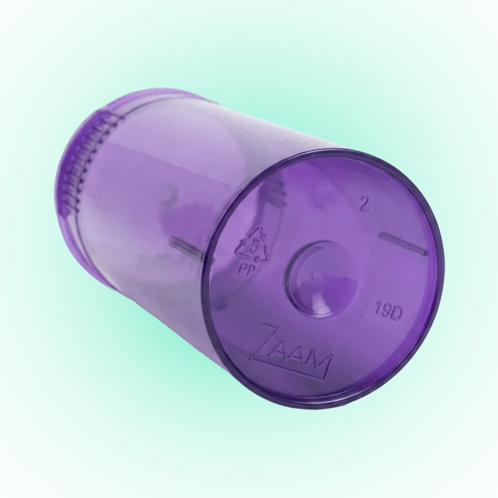 Transparent Purple 19 Dram Pop Top Containers – 225 Pcs | PP Plastic Squeeze-to-Open Storage Tubes, 70mm x 38mm
