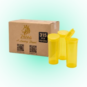 13 Dram Translucent Yellow Pop Top Containers – 315 Pack, PP Plastic, 80 x 30 mm