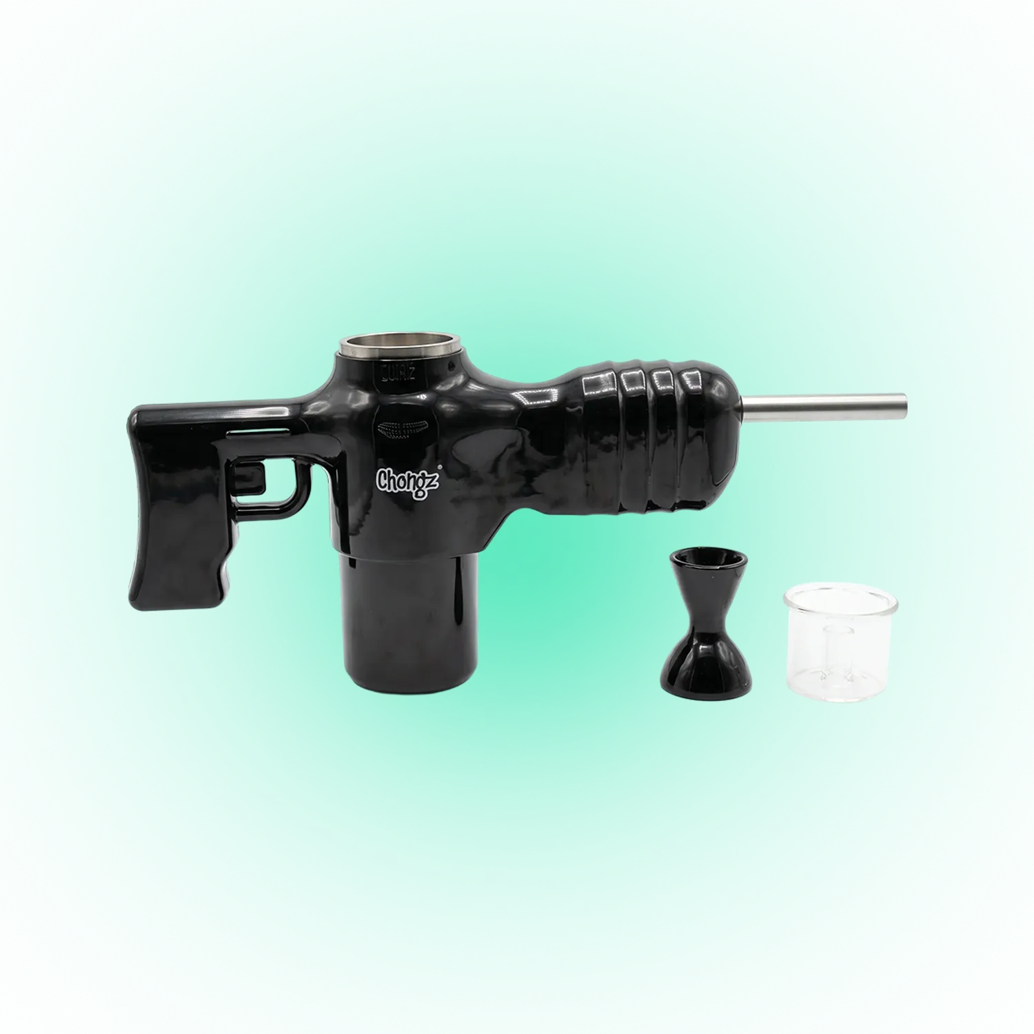 Chongz Black Gun Style Smoking Device with Hard Carry Case