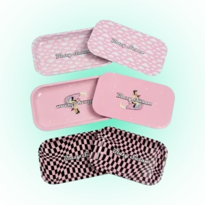 Blazy Susan Medium Metal Rolling Tray 10.5" × 6.25" – Multiple Designs
